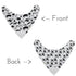 Pickle & Olive Reversible Baby Teething Bibs, Attached Heart Shaped Teether, Monochrome, Set of 2