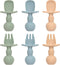 Baby Spoons and Forks Feeding Set, 6 Pack Silicone First Stage Toddler Utensils