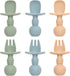 Baby Spoons and Forks Feeding Set, 6 Pack Silicone First Stage Toddler Utensils