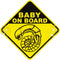 getDigital Chestburster Baby on Board Car Window Sign, Yellow Safety Sign with 2 Suction Cups