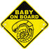 getDigital Chestburster Baby on Board Car Window Sign, Yellow Safety Sign with 2 Suction Cups