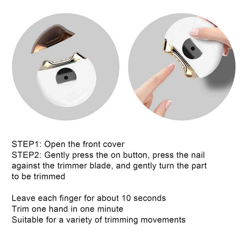 Trimmer, LIZEALUCKY Electric Nail Clippers Intelligent USB Charging Automatic Nail Drill Adults Nail Automatic Nail