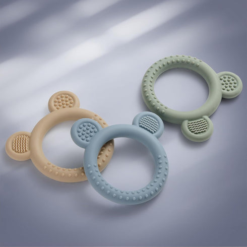 3 Pack Teething Toys for Babies 0-6 Months, BPA Free, Easy to Hold Silicone Teethers Chew Toys for Infant Baby