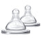 Chicco Duo Glass-Lined Baby Bottle Intui-Latch Nipple with Anti-Colic Valve, Stage 2