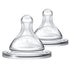 Chicco Duo Glass-Lined Baby Bottle Intui-Latch Nipple with Anti-Colic Valve, Stage 2