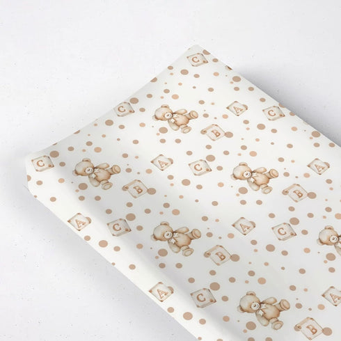 KuphiL10C Cartoon Cute Forest Bears Pattern Baby Changing Pad Cover, Unisex Bear Nursery