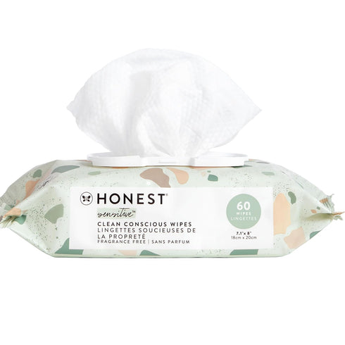 The Honest Company Hypoallergenic Multi-Use Baby Wipes for Sensitive Skin, Geo Mood,