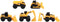 Cat Construction Little Machines 5 Pack, Great Cake Toppers