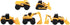 Cat Construction Little Machines 5 Pack, Great Cake Toppers