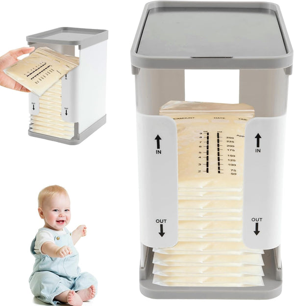 Tcwhniev Freeze Organizer for Breast Milk Storage Bags, 1700ml Breast Milk Freezer Storage
