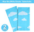 Tatuo Blue Sky White Clouds Birthday Party Supplies - Cartoon Tablecloth and Banner for Baby Kids Shower, 54 x 108 Inch