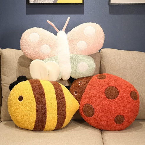 Cute Ladybug Plush Pillow - Stuffed Animal Toy for Kids, Kawaii Soft Lady Beetle Gift for Home Decor