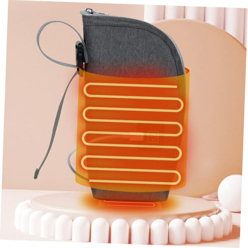 SHOWERORO Portable Bottle Warmer Insulated Car Milk Heater for Travel Convenient Zipper Design Durable Material Go