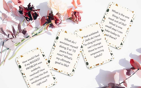 Allura & Arcia Empowering Self Care Questions - 52 Stress Relief Cards for Meditation, Mindfulness, Yoga