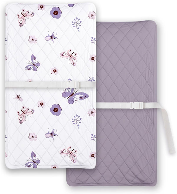 TOTCHILL Light Quilted Changing Pad Cover 2 Pack, Soft Fitted Changing Table Covers
