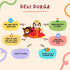 Panda's Box Mantra Chanting Devi Durga Plush Toy, 10.24 Inches, Musical Gift for Infants and Toddlers.