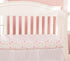 EVERYDAY KIDS 2 Pack Fitted Girls Crib Sheet 28in x 52in - 100% Soft Breathable Microfiber, White and Pink with Flowers