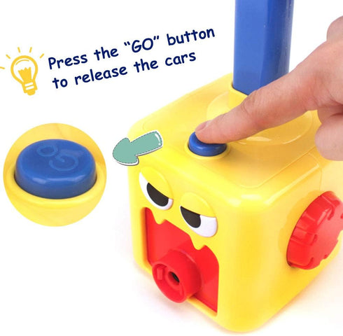 3+ LiKee Balloon Powered Cars Balloon Racers with Manual Balloon Pump for Kids Boys Girls and Classroom (Yellow