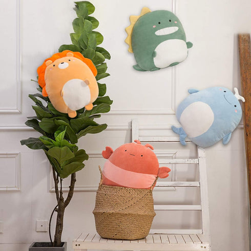 ARELUX 16in Soft Dinosaur Anime Plush Pillow - Cute Stuffed Animal for Kids Room Decor