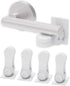 Inaya 4-Pack Child Proof Door Lever Lock, Minimalist Design with 3M Adhesive, No Drilling Safety Locks