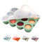 Baby Food Storage Container - 1.5oz x 12 Pods Silicone Freezer Tray with Lid for Homemade Baby Food (Green)
