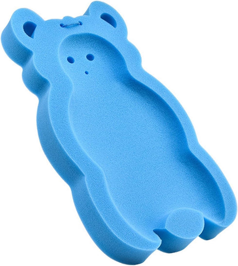 Soft and Thick Blue Baby Bath Sponge Mat for Safe Infant Bathing