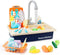 BOBXIN Play Sink with Running Water, Kids Play Kitchen Toy Sink Electric