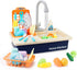 BOBXIN Play Sink with Running Water, Kids Play Kitchen Toy Sink Electric