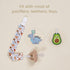 Essentials,Pack 6 Set. Baby Pacifier Clip,Paci Leash Binky Clips for Baby Boys and Girls,Newborn of Gift (Dinosaur)