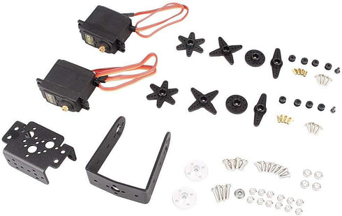 Mallofusa 2 DOF Pan and Tilt Sensor Mount with Mg995 Servos for Arduino Robot Set Car Plane DIY
