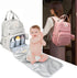 Generic Backpack Diaper Bag with Changing Pad Pacifier Case and Insulated Bottle Pocket for Mom and Dad (Gray)