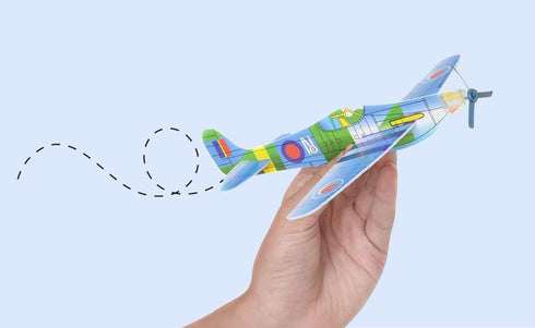 Big Mo's Toys 24 Pack 8 Inch Glider Planes - Birthday Party Favor Plane, Great Prize, Handout Glider