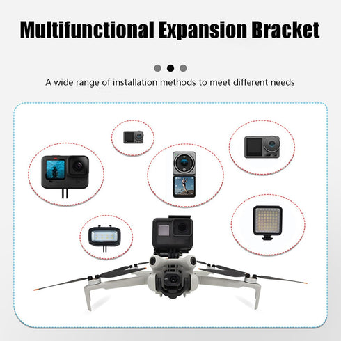 Mini 4 Pro Drone Camera Mount, Top Carry Extension Bracket with 1/4 Screw Tripod Mount Adapter for DJI Mini 4 Pro/Mini 3
