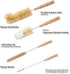 Hello Nature 4 Set Pcs Bamboo Bottle Brush by Long Handle Cleaning Brushes for Water Bottles, Baby Bottles & Glassware
