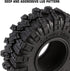 INJORA 1.0 Kraken Claw Crawler Mud Terrain Tires, 4PCS for SCX24 Bronco Gladiator C10 JLU Deadbolt B17 Axial 1/24 1/18