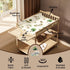 FIGEPO 4 Pack Set Safari Jungle Animals Neutral Unisex Fitted Nursery Baby Sheets Toddler Mattress Sheets for Baby Boys