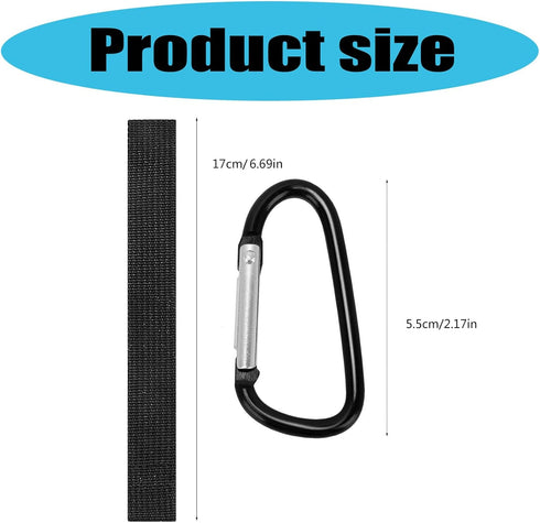 NUEAYMS Set 4 of Nylon Hooks for Baby Carrier and Pet Walker Multipurpose Carabiner Clip for Bicycle and Shopping Cart