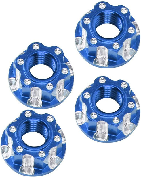 VGEBY 4pcs RC Hex Nuts, M4 Aluminum Alloy Wheel Hex Nuts for D3 D4 1/10 RC Car (Dark Blue)