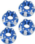 VGEBY 4pcs RC Hex Nuts, M4 Aluminum Alloy Wheel Hex Nuts for D3 D4 1/10 RC Car (Dark Blue)