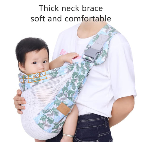 ICRPSTU Summer 3D Breathable Baby Carrier - Adjustable Mesh Baby Carrier Wrap with Thick Shoulder Straps and Pocket