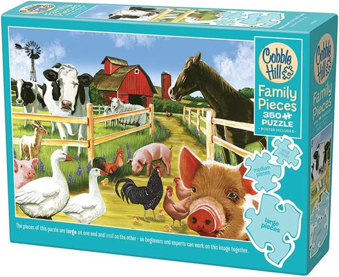 Cobble Hill Family Piece's 350 Puzzle - Welcome to The Farm with Sample Poster Included
