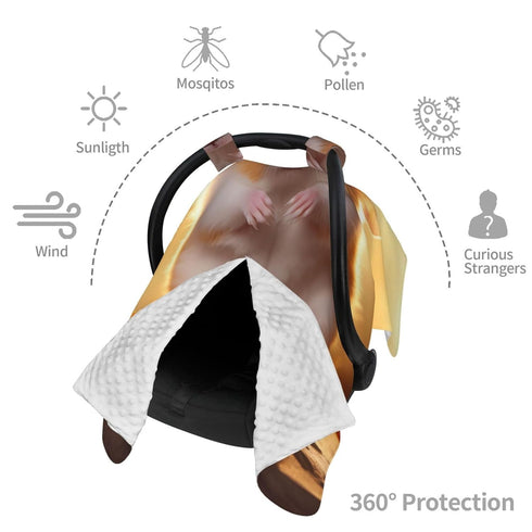 Zhbvncp Cute Hamster Baby Car Seat Cover & Breastfeeding Nursing Cover - Breathable Stretch Fabric Multi-Use Nursing