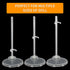 Zilphoba 12-Pack 8-12 Inch Adjustable Doll Stands for Dolls, Clear Plastic, Hobby Figure Display Stands