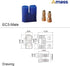 10 Pairs Amass EC3 Battery Connector Plugs, 3.5mm Banana Plug with 14 Gauge Silicone Wire