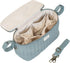3 Sprouts Quilted Stroller Organizer with Cup Holder, Durable Caddy Accessory, Green, Converts to Diaper Bag