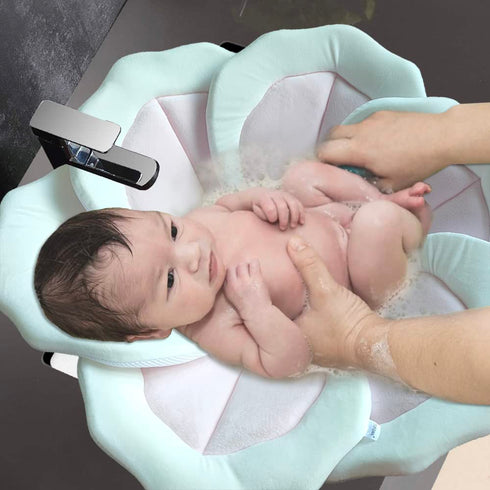 Baby Bath Pad for Infant Bathtub Sink Flower Mat Tub Little Lotus - Petal Soft Supports Lounger Newborn Bathing Insert Seat Baby Essentials - Baby Gifts - 31" (Pink)