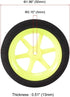 uxcell Micro Sport Wheel for RC Model Plane Aircraft, 0.15 Inch x 1.96 Inch, 4PCS