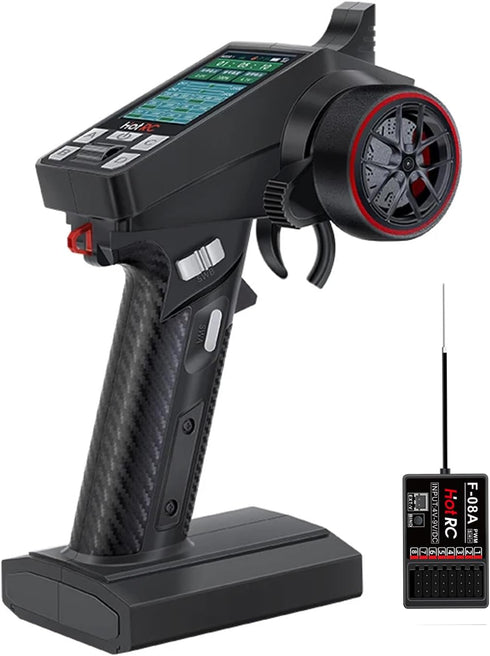 havcybin HOTRC CT-8A RC Transmitter and Receiver 8 Channel 2.4ghz Hand Controlled RC