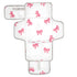 WELLDAY Pink Bows Portable Diaper Changing Pad - Waterproof Foldable Baby Diaper Changing