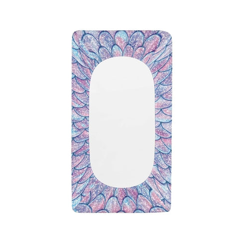 Mermaid Fish Scale Pattern Changing Pad Covers Comfort Soft Changing Table Covers Fit 32"X16" Changing Table Colorful Creative Marine Print, Pink Blue